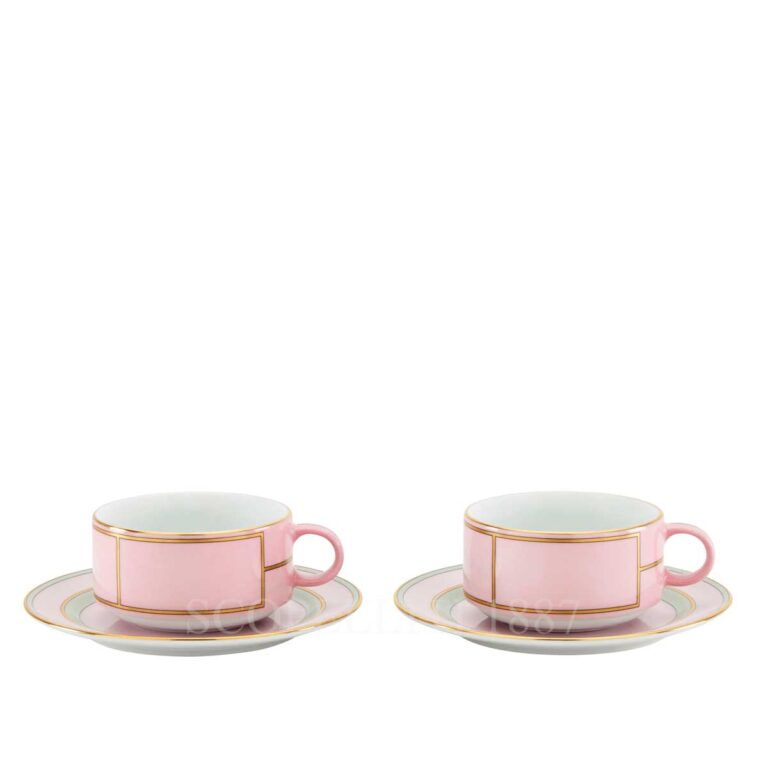 ginori 1735 tea set for two people diva pink