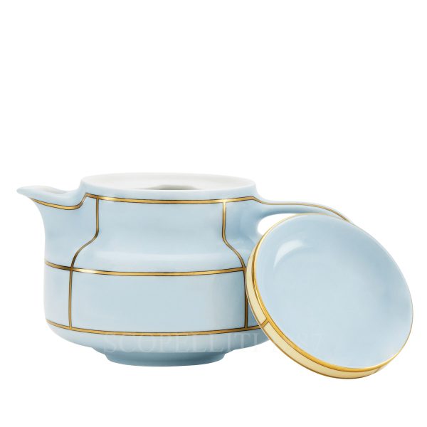 ginori 1735 teapot diva light blue