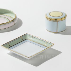 ginori 1735 square tray diva green