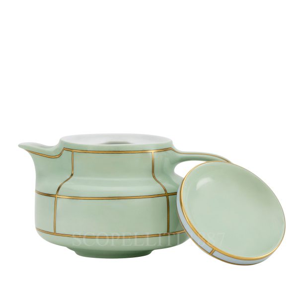 ginori 1735 teapot diva green