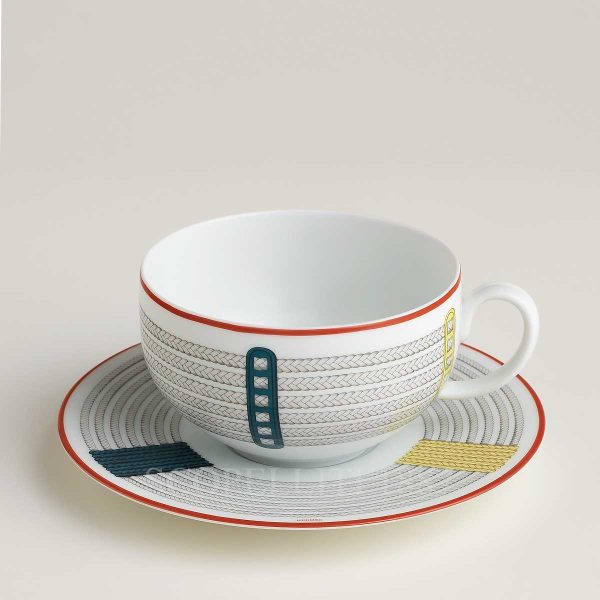 hermes breakfast cup and saucer tressages equestres