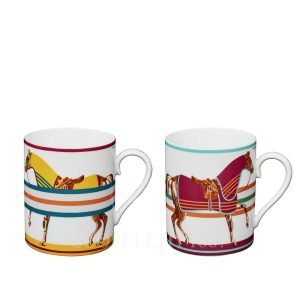 hermes cheval a la couverture 2 mugs