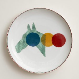 hermes saut dinner plate with horse