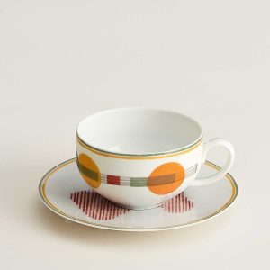 hermes tea cup and saucer saut