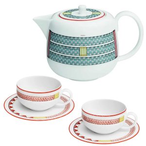 hermes tea set tressages equestres