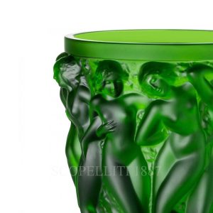 lalique crystal vase bacchantes green