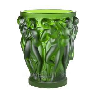 lalique bacchantes crystal vase amazon green