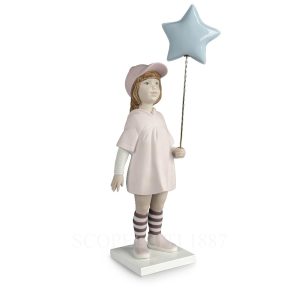 lladro follow your star girl sculpture in porcelain