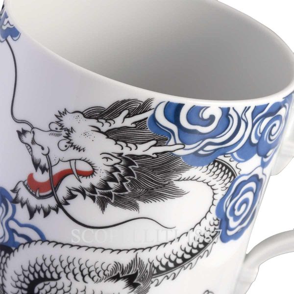 meissen fortune dragon mug detail