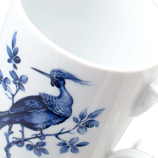 meissen mug blue bird detail