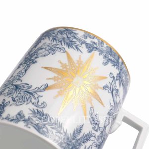 meissen mug christmas star blue detail gold