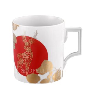 meissen mug deer red