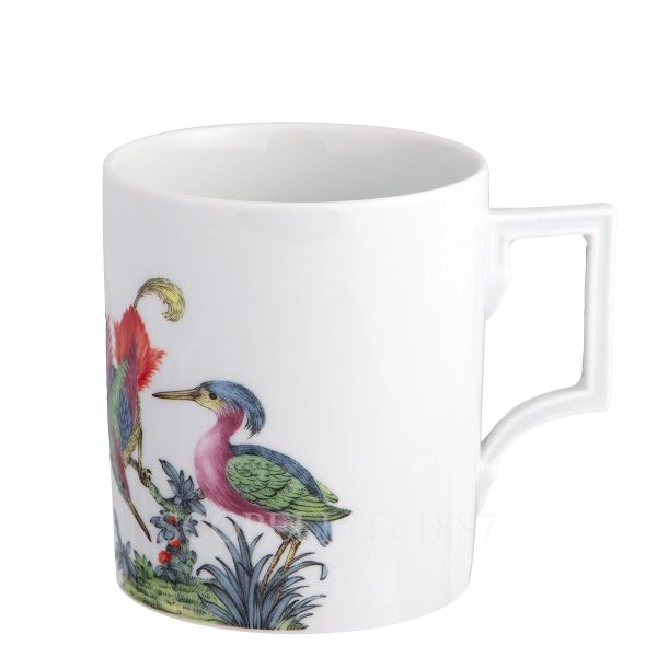 meissen mug fancy birds - a stunning porcelain mug featuring vibrant birds of paradise, blending tradition with contemporary design.