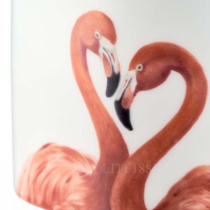 meissen mug flamingo heart detail