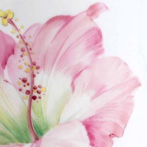 meissen mug giant bloom hibiscus detail