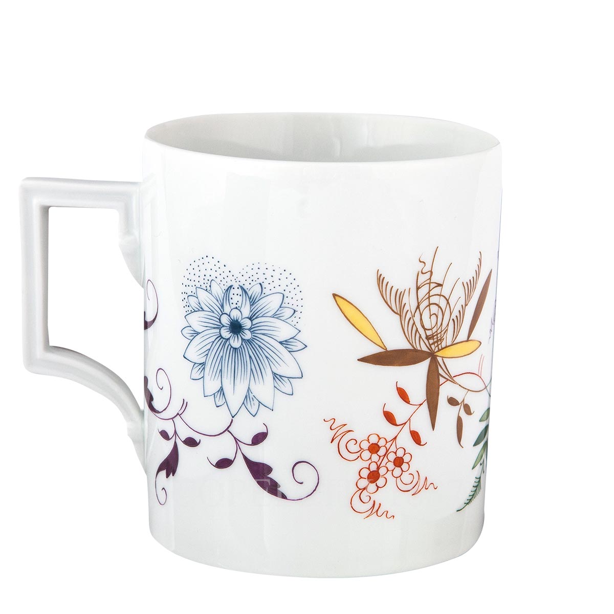 meissen mug rainbow onion pattern back side