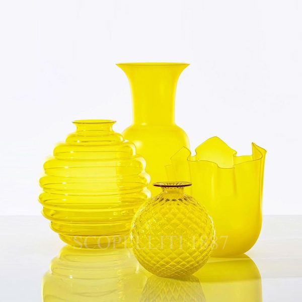 venini yellow vases gingko biloba