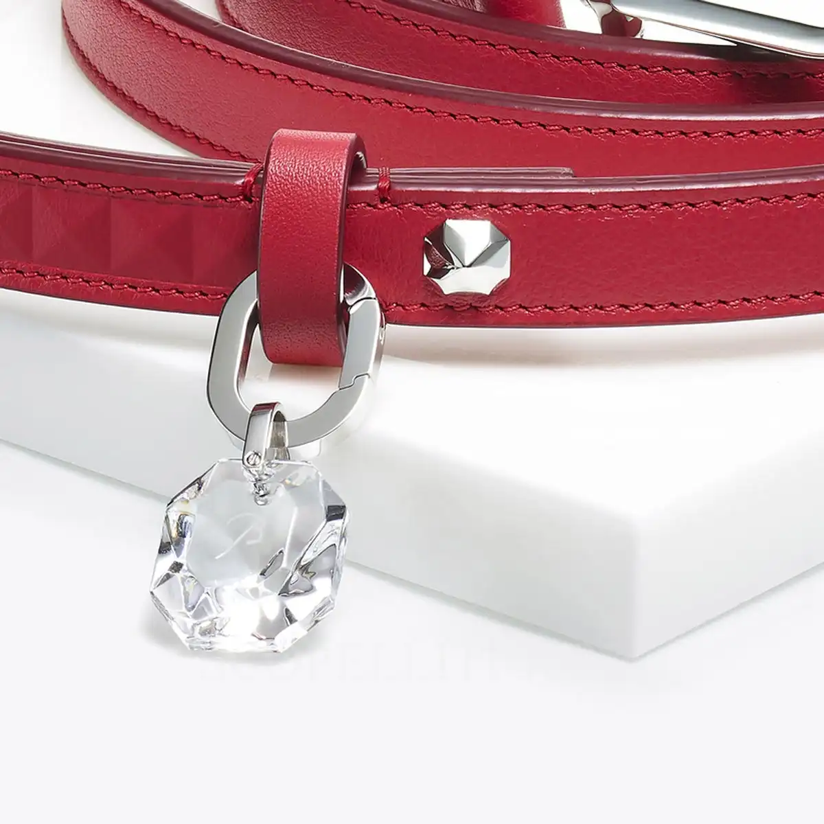 baccarat designer leather dog leash