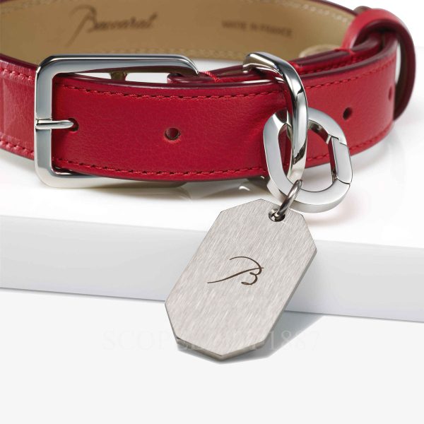 baccarat pet collar red louxor small