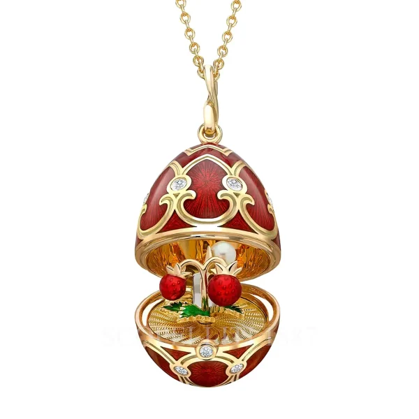 fabergé strawberry egg pendant heritage