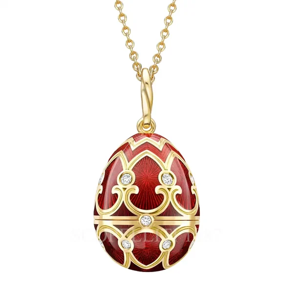fabergé strawberry egg pendant heritage closed