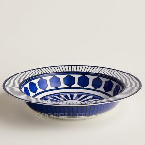 hermes deep round platter bleus d'ailleurs large