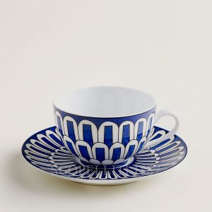 hermes teacup and saucer bleus d'ailleurs