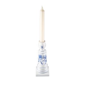 meissen blue onion candlestick view