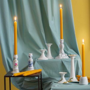 meissen blue onion candlesticks