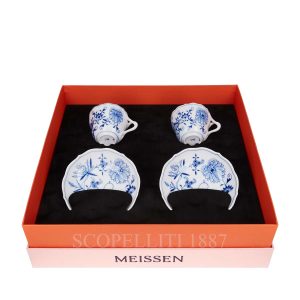 meissen blue onion espresso cups gift