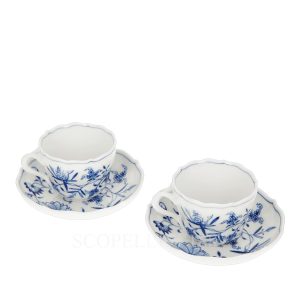 meissen blue onion espresso cups back view