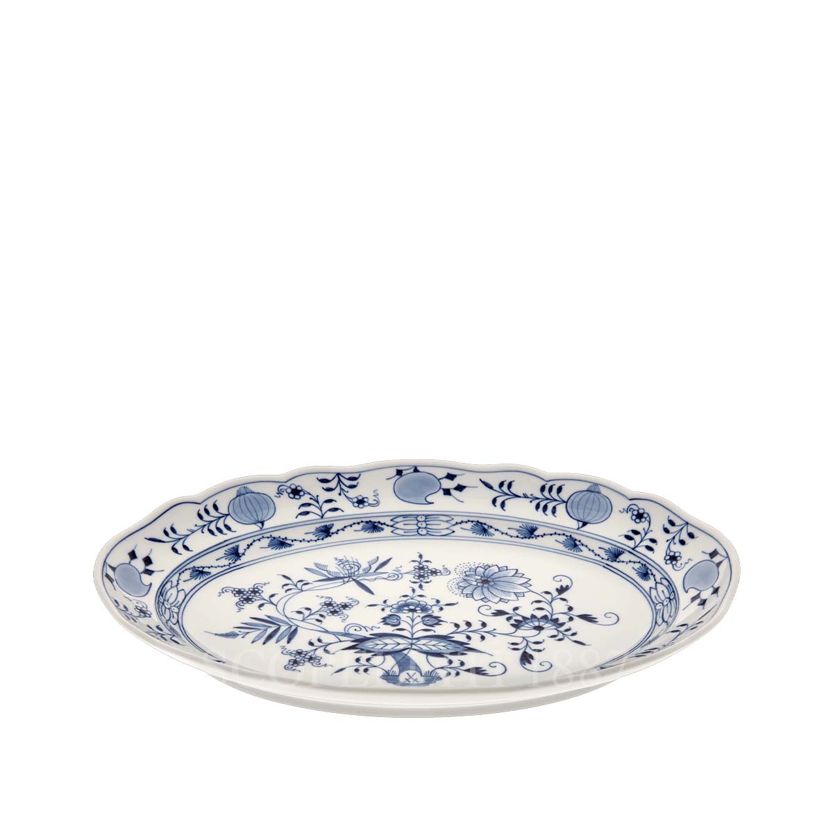 meissen blue onion platter view