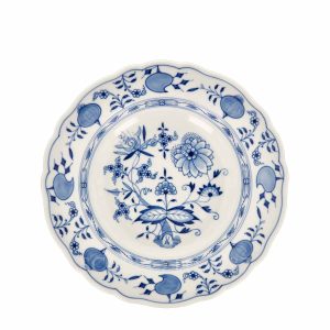 meissen blue onion soup plate