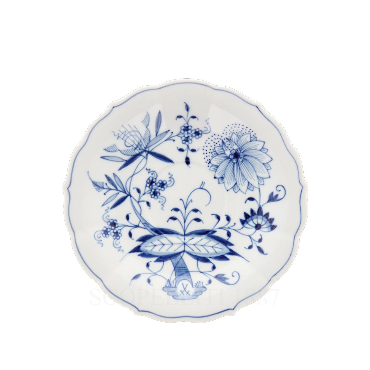 meissen blue onion tea cup saucer