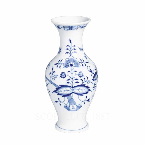 meissen blue onion vase