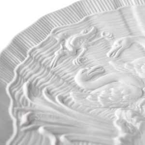 meissen swan bisque gourmet plate low detail