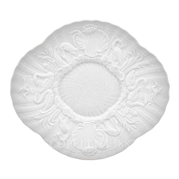 meissen swan bisque gourmet plate flat