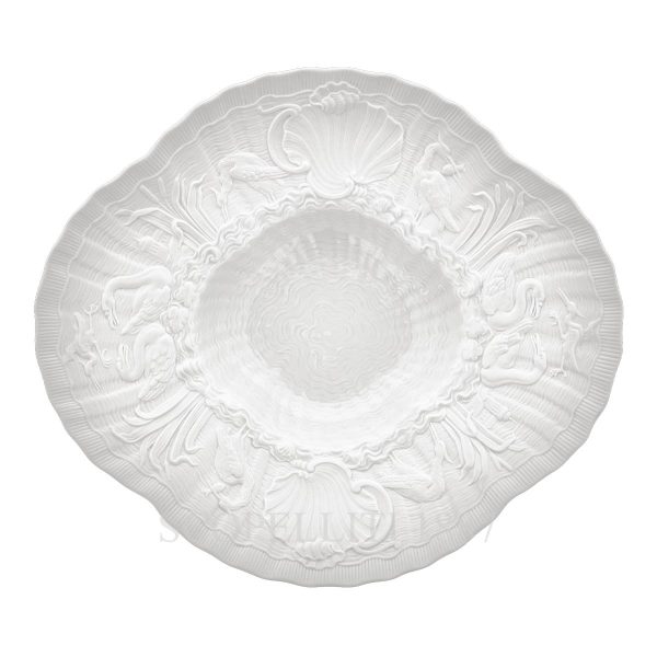 meissen swan bisque gourmet plate low