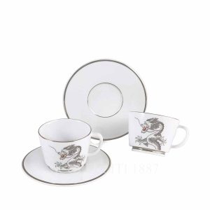 meissen vitruv fortune dragon espresso cups - set of 2