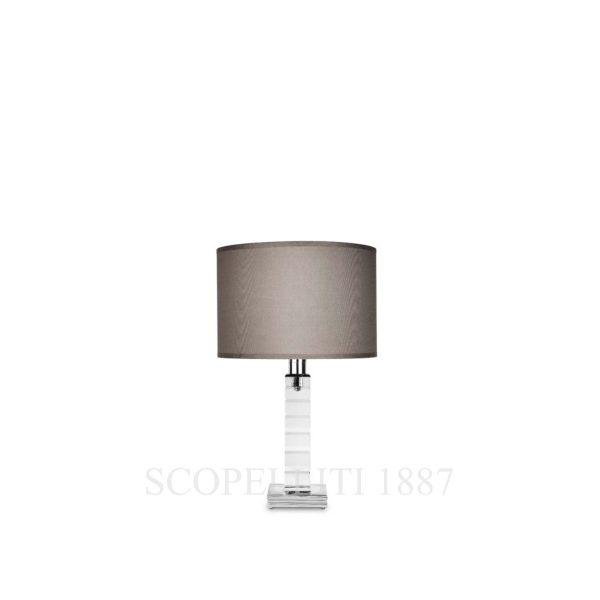 saint louis adiante flannel grey lampshade table lamp