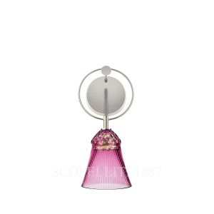 saint louis apollo amethyst sconce light on