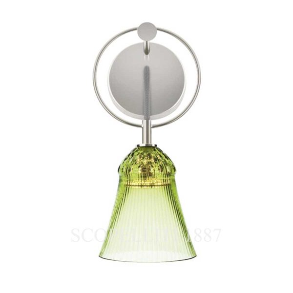 saint louis apollo chartreuse green sconce light on