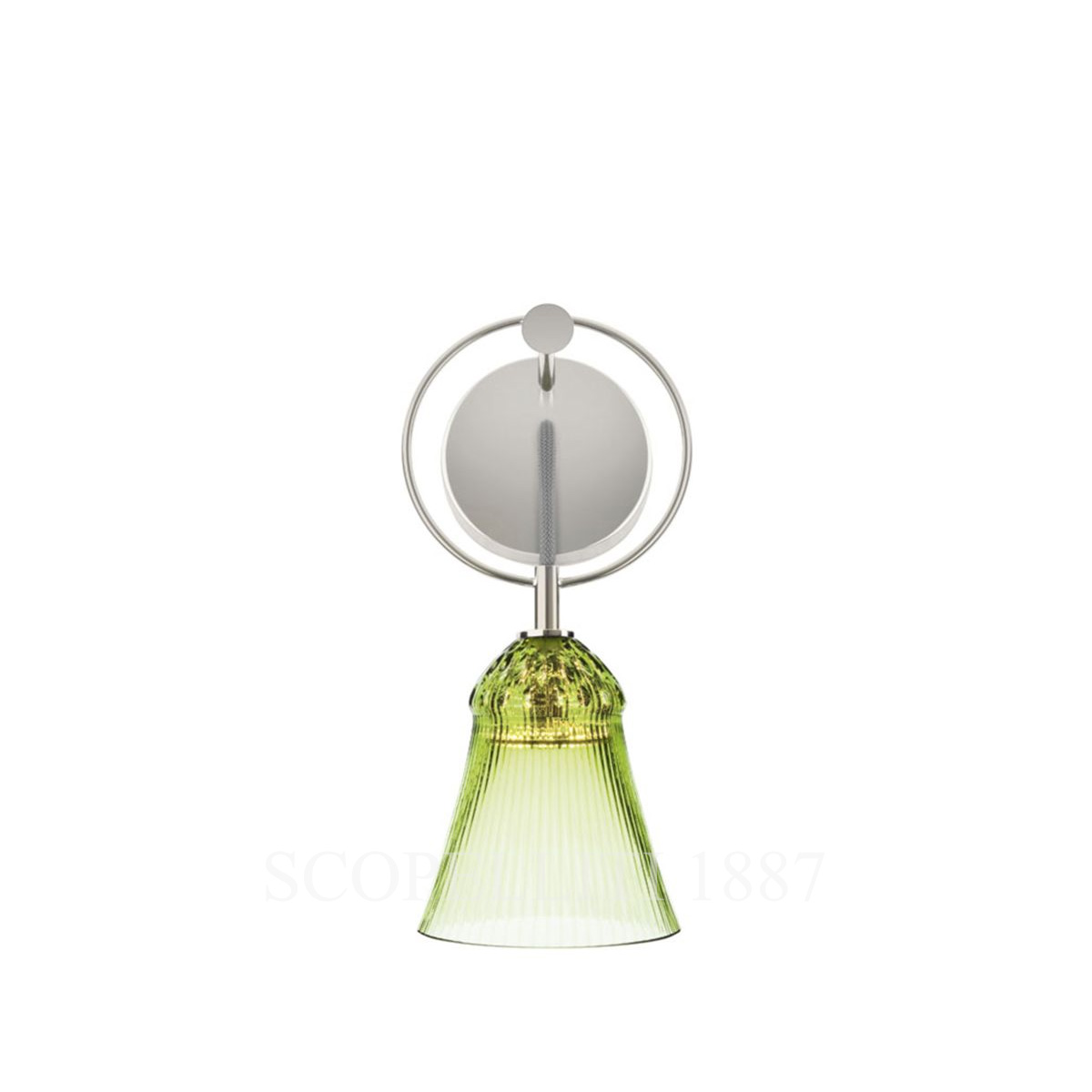 saint louis apollo chartreuse green sconce light on