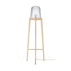 saint louis folia clear wood floor lamp