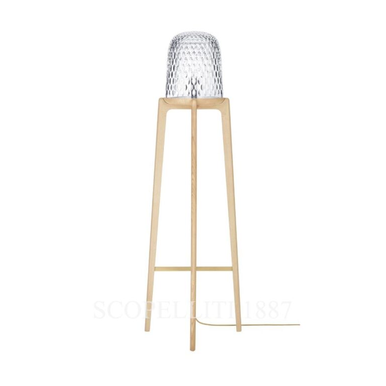 saint louis folia clear wood floor lamp