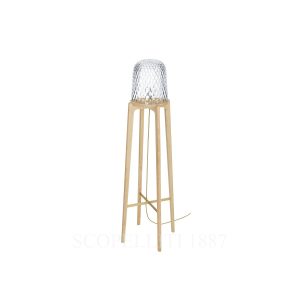 saint louis folia clear wood floor lamp view