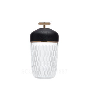 saint louis folia portable lamp black wood satin finished