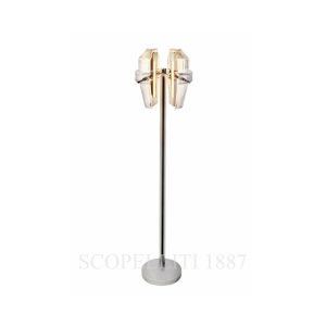 saint louis matrice nickel plated finish floor lamp light on open