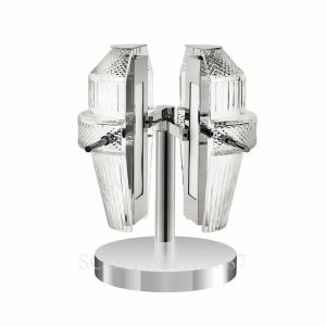 saint louis matrice nickel plated finish table lamp open