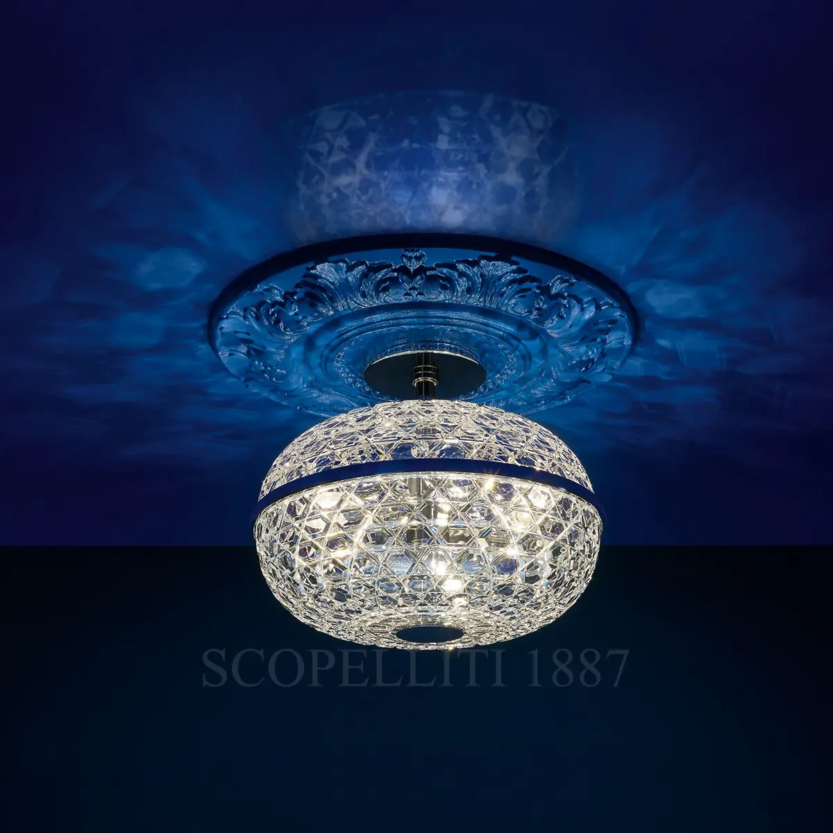 saint louis royal double ceiling light in chrome